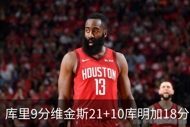 库里9分维金斯21+10库明加18分 勇士大胜76人